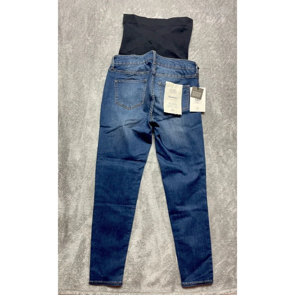 BLANQI Maternity Belly Support Zipper-Less Pull-on Skinny Jeans Women’s Size 12